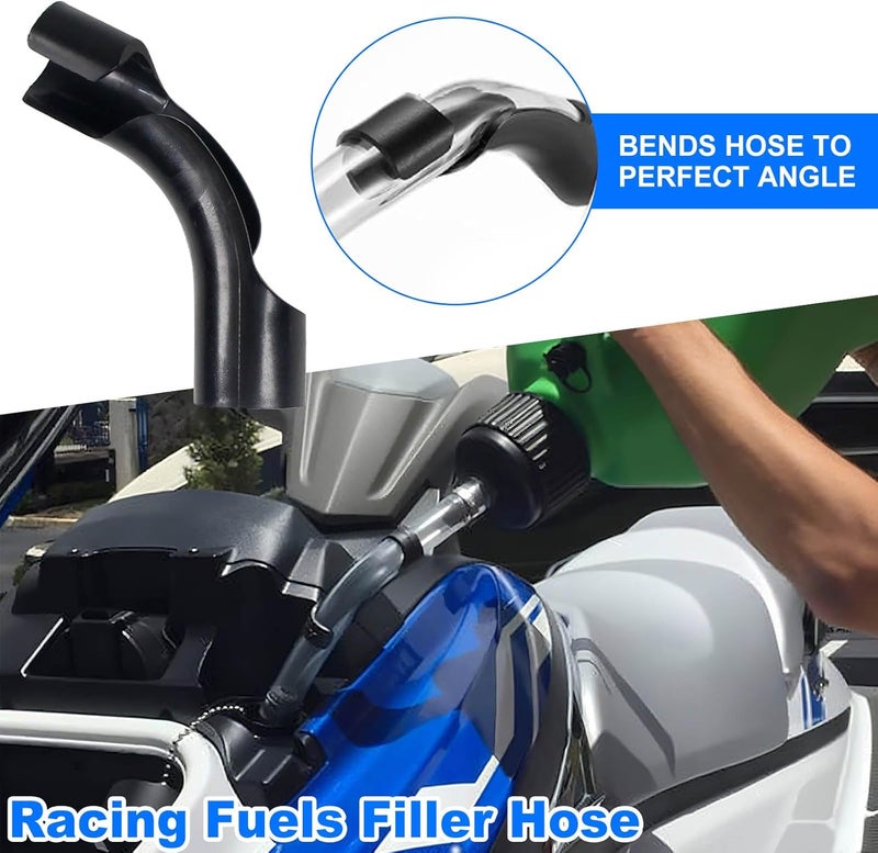 Grngven Racing Fuel Jug Hose Kits, 5.5 gallon with 1 Elbow Adapters,1 Fuel Hoses with Valve, LC2 Jugs Hose Racing - Image 3